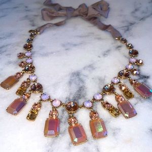 J.Crew Light Pink Rhinestones Crystal Necklace ✨